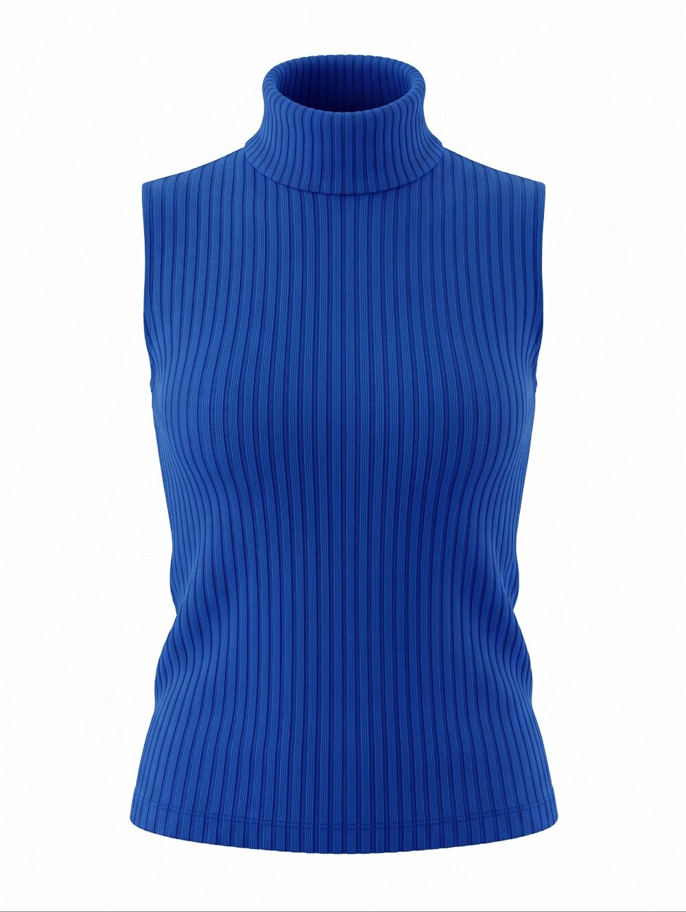 Sleeveless Ribbed Cowl Neck Sweater Knit Layering Buisiness Lightweight Festival
